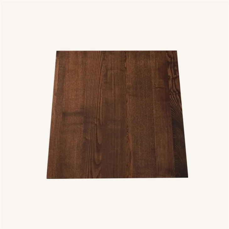 Solid Ash Wood Square Coffee Table in Walnut Color Supplier best